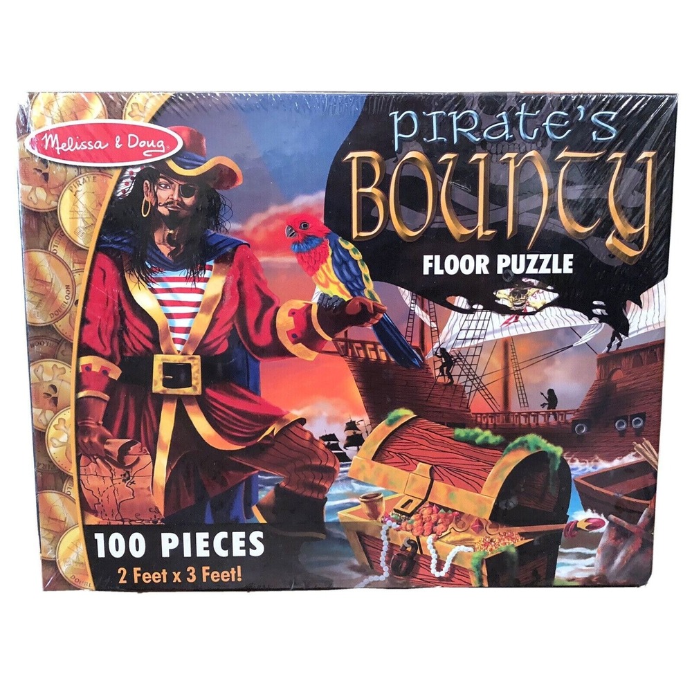 MELISSA & DOUG 4402 PIRATE'S BOUNTY FLOOR PUZZLE 100 PCS AGES 6+ BRAND NEW